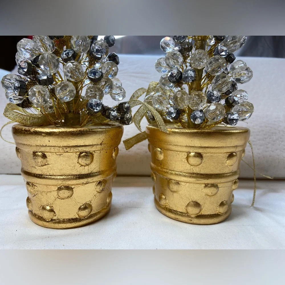 Decorative Tree Beads Crystals &‎ Rhinestones, Gold Pot